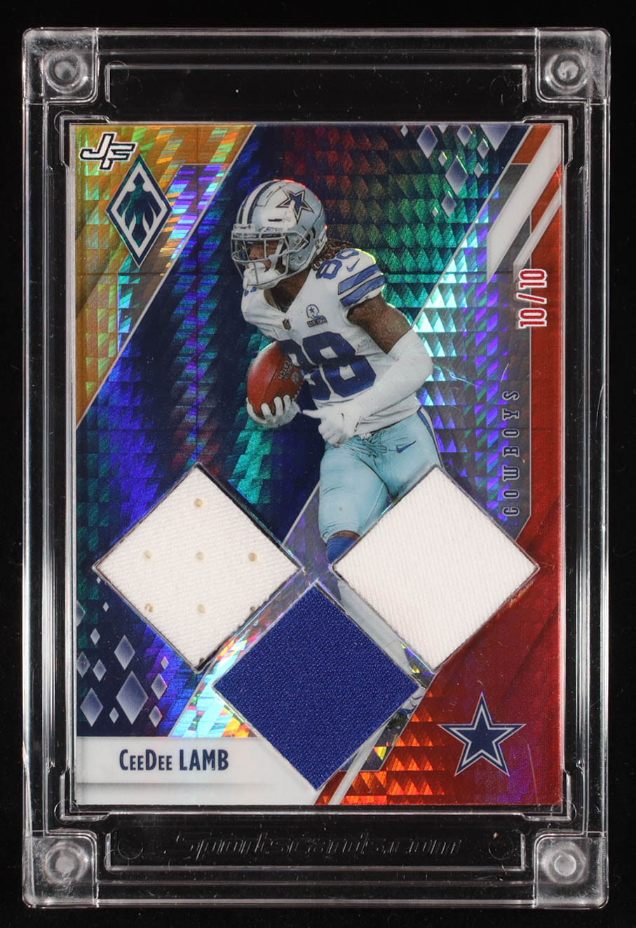 CeeDee Lamb 2022 Jersey Fusion Game Used Swatch #CL1120 #10/10 at PristineAuction.com CeeDee Lamb 2022 Jersey Fusion Game Used Swatch #CL1120 #10/10 at PristineAuction.com