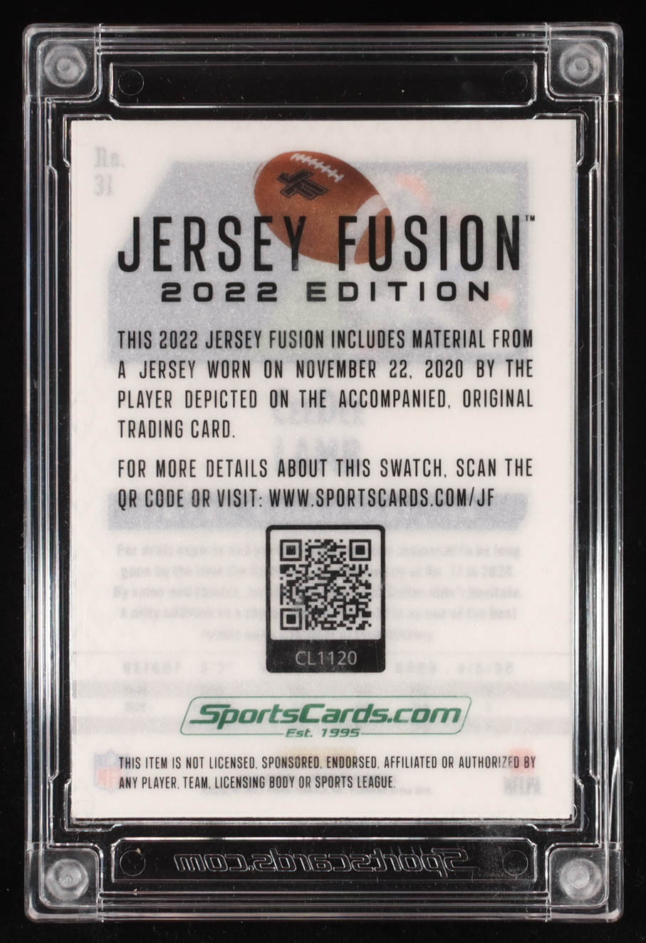 CeeDee Lamb 2022 Jersey Fusion Game Used Swatch #CL1120 #10/10 at PristineAuction.com CeeDee Lamb 2022 Jersey Fusion Game Used Swatch #CL1120 #10/10 at PristineAuction.com