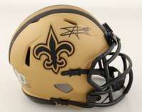 Alvin Kamara Signed Saints Rave Alternate Mini Helmet (Beckett) at PristineAuction.com