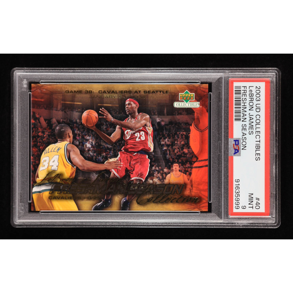 LeBron James 2004 Upper Deck LeBron James Freshman Season #40 RC (PSA 9) at PristineAuction.com