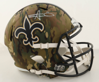 Alvin Kamara Signed Saints Full-Size Camo Alternate Speed Helmet (Beckett) at PristineAuction.com