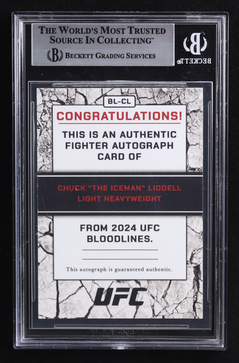 Chuck "Iceman" Liddell Signed Custom UFC Trading Card #57/99 Inscribed "MAGA" (BGS) at PristineAuction.com Chuck "Iceman" Liddell Signed Custom UFC Trading Card #57/99 Inscribed "MAGA" (BGS) at PristineAuction.com
