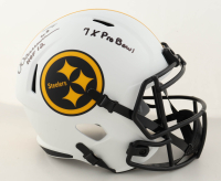 Dermontti Dawson Signed Steelers Full-Size Lunar Eclipse Alternate Speed Helmet Inscribed "HOF 12" & "7x Pro Bowl" (TSE) at PristineAuction.com