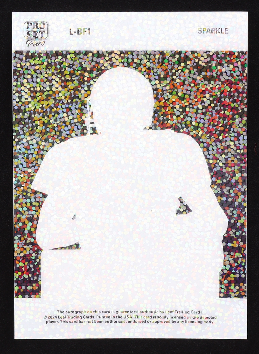 Brett Favre 2024 Leaf Pro Set Pure Legends Autograph Sparkle #LBF1 #6/6 at PristineAuction.com Brett Favre 2024 Leaf Pro Set Pure Legends Autograph Sparkle #LBF1 #6/6 at PristineAuction.com