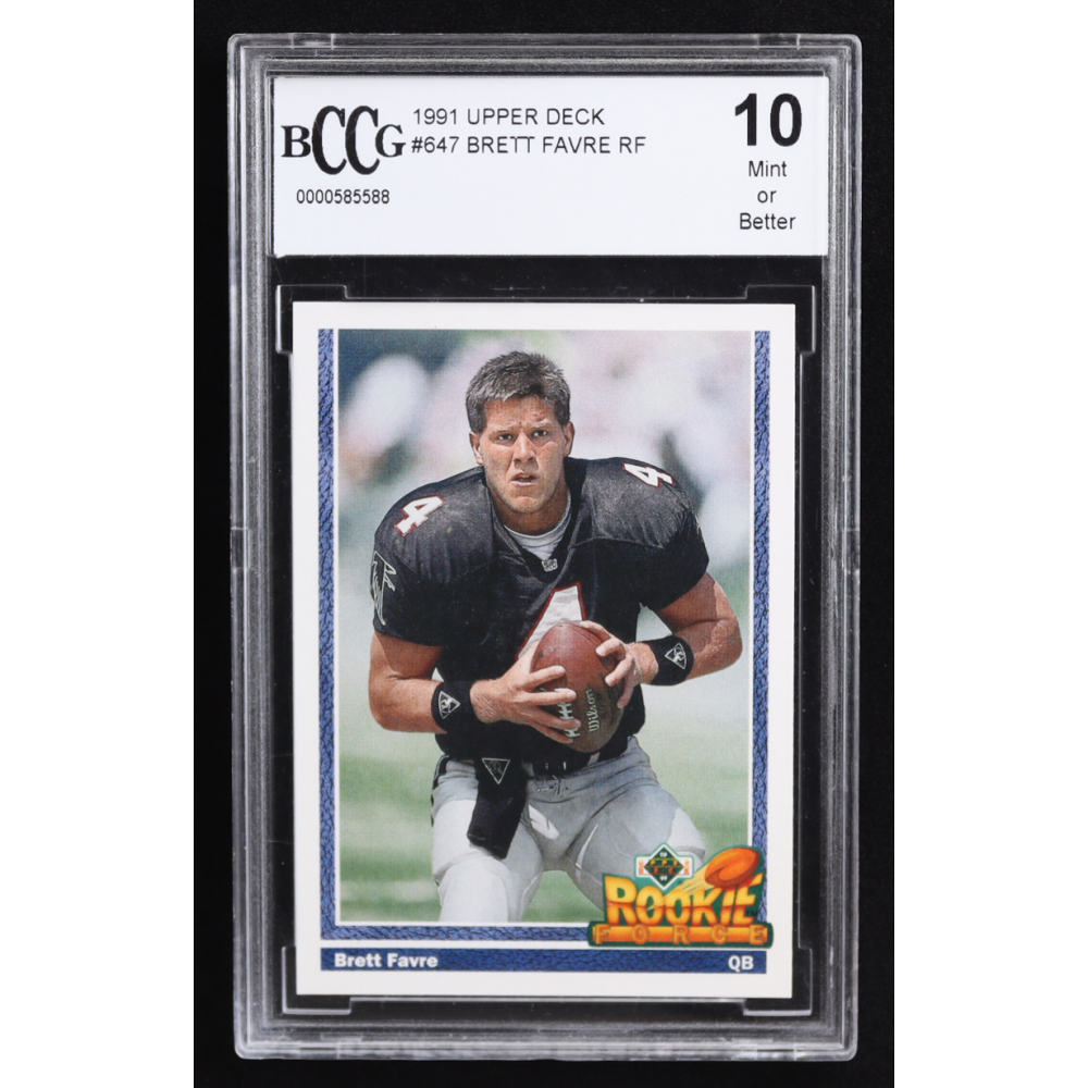 Brett Favre 1991 Upper Deck #647 RC (BCCG 10) at PristineAuction.com
