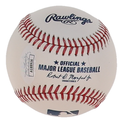 Bobby Crosby Signed OML Baseball Inscribed "04 AL ROY" (JSA) at PristineAuction.com Bobby Crosby Signed OML Baseball Inscribed "04 AL ROY" (JSA) at PristineAuction.com