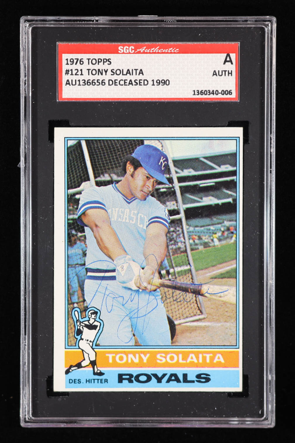 Tony Solaita Signed 1976 Topps #121 (SGC) at PristineAuction.com Tony Solaita Signed 1976 Topps #121 (SGC) at PristineAuction.com