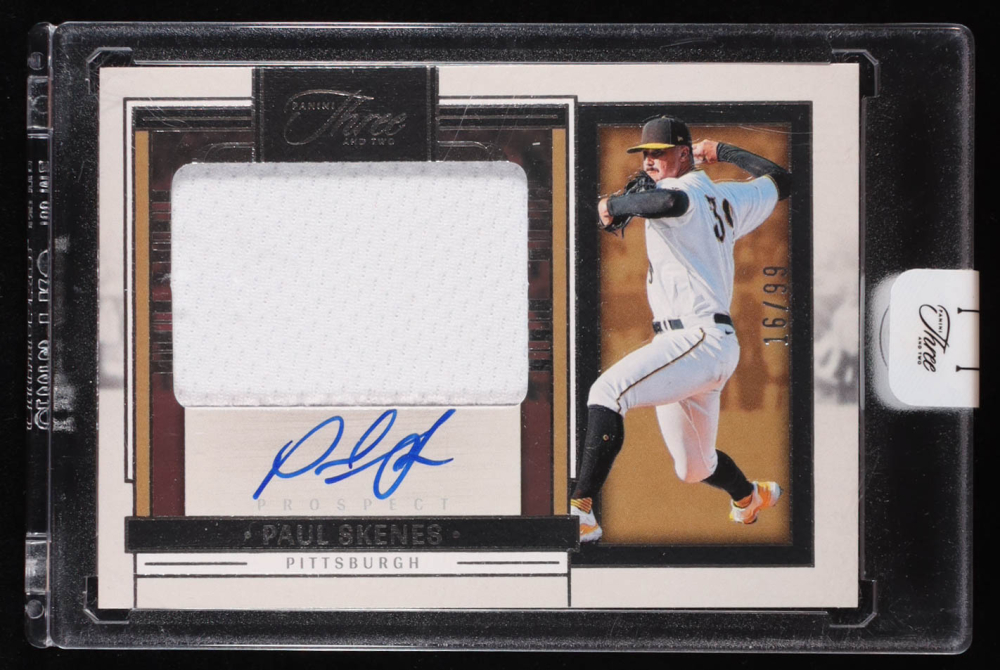 Paul Skenes Signed 2024 Panini Three and Two Prospect Jersey Autographs #29 #16/99