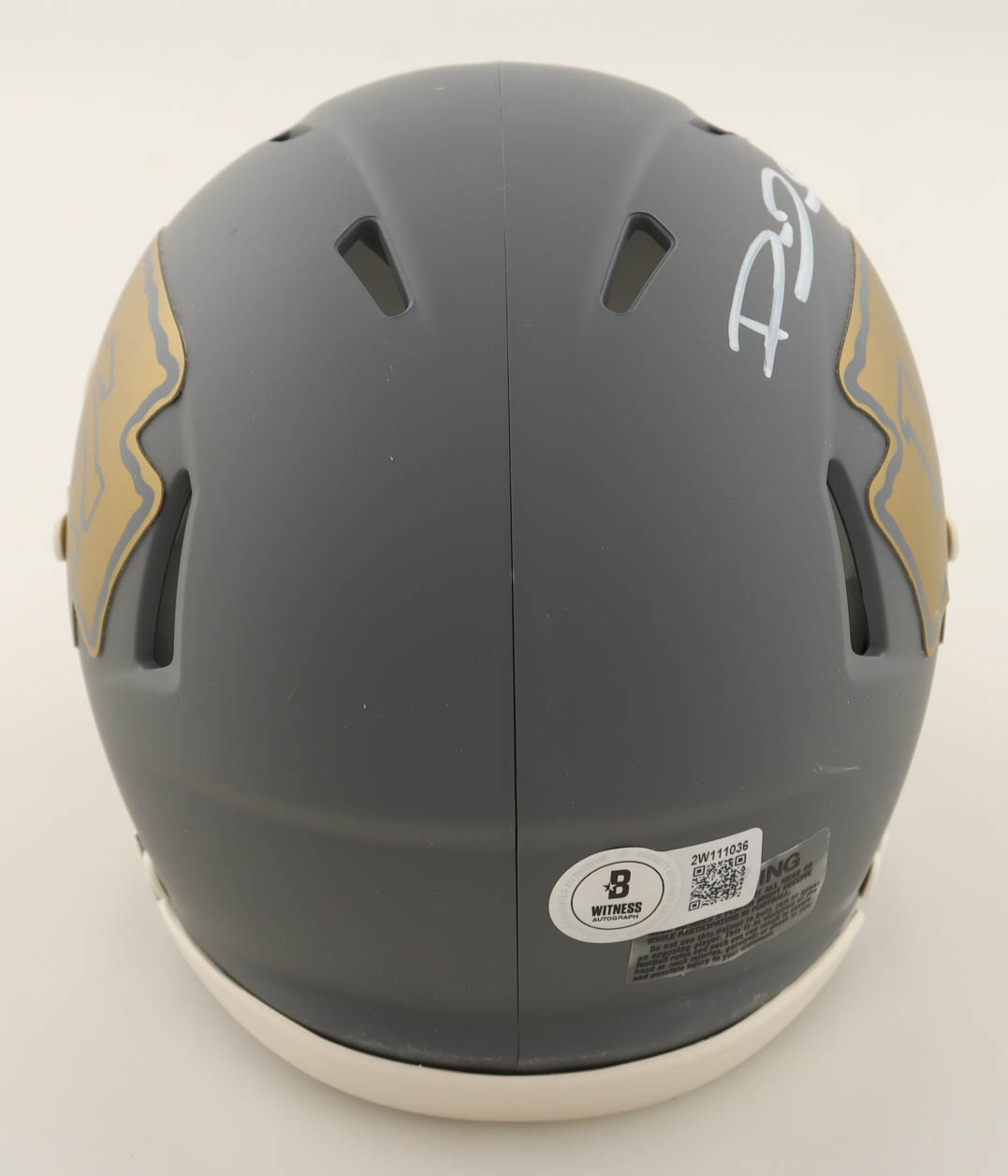 Patrick Mahomes Signed Chiefs Slate Alternate Speed Mini Helmet (Beckett) at PristineAuction.com Patrick Mahomes Signed Chiefs Slate Alternate Speed Mini Helmet (Beckett) at PristineAuction.com