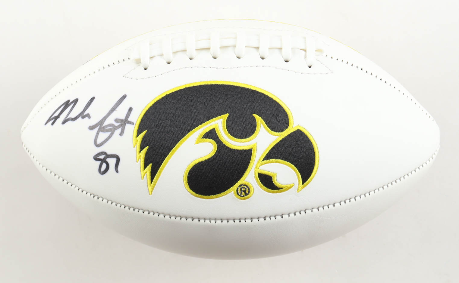 Noah Fant Signed Iowa Hawkeyes Logo Football (Beckett) at PristineAuction.com Noah Fant Signed Iowa Hawkeyes Logo Football (Beckett) at PristineAuction.com