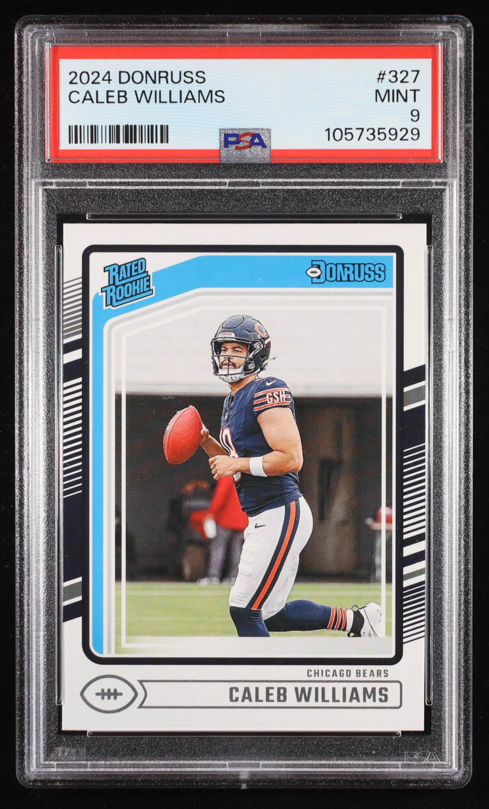 Caleb Williams 2024 Donruss #327 RR RC (PSA 9) at PristineAuction.com Caleb Williams 2024 Donruss #327 RR RC (PSA 9) at PristineAuction.com