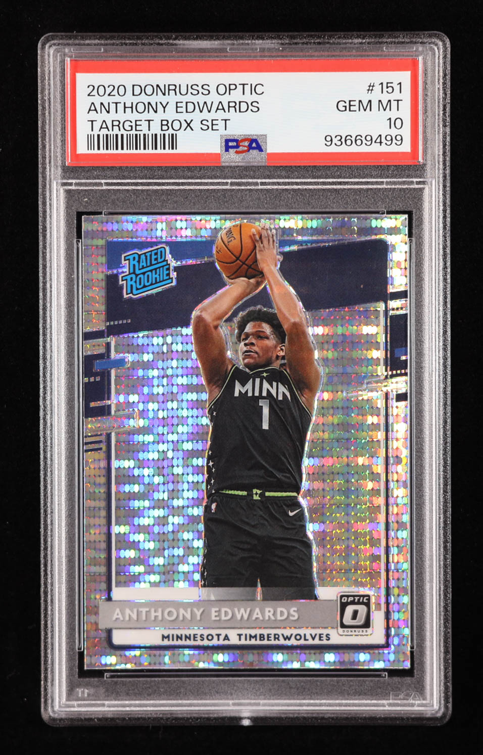 Anthony Edwards 2020-21 Donruss Optic Target Box Set #151 RR RC (PSA 10) at PristineAuction.com Anthony Edwards 2020-21 Donruss Optic Target Box Set #151 RR RC (PSA 10) at PristineAuction.com