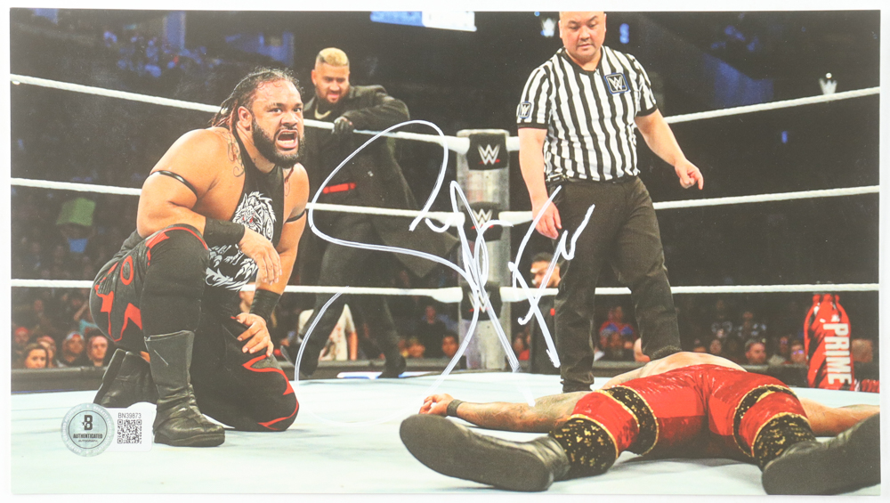 Jacob Fatu Signed WWE 5.5x10 Photo (Beckett) at PristineAuction.com Jacob Fatu Signed WWE 5.5x10 Photo (Beckett) at PristineAuction.com