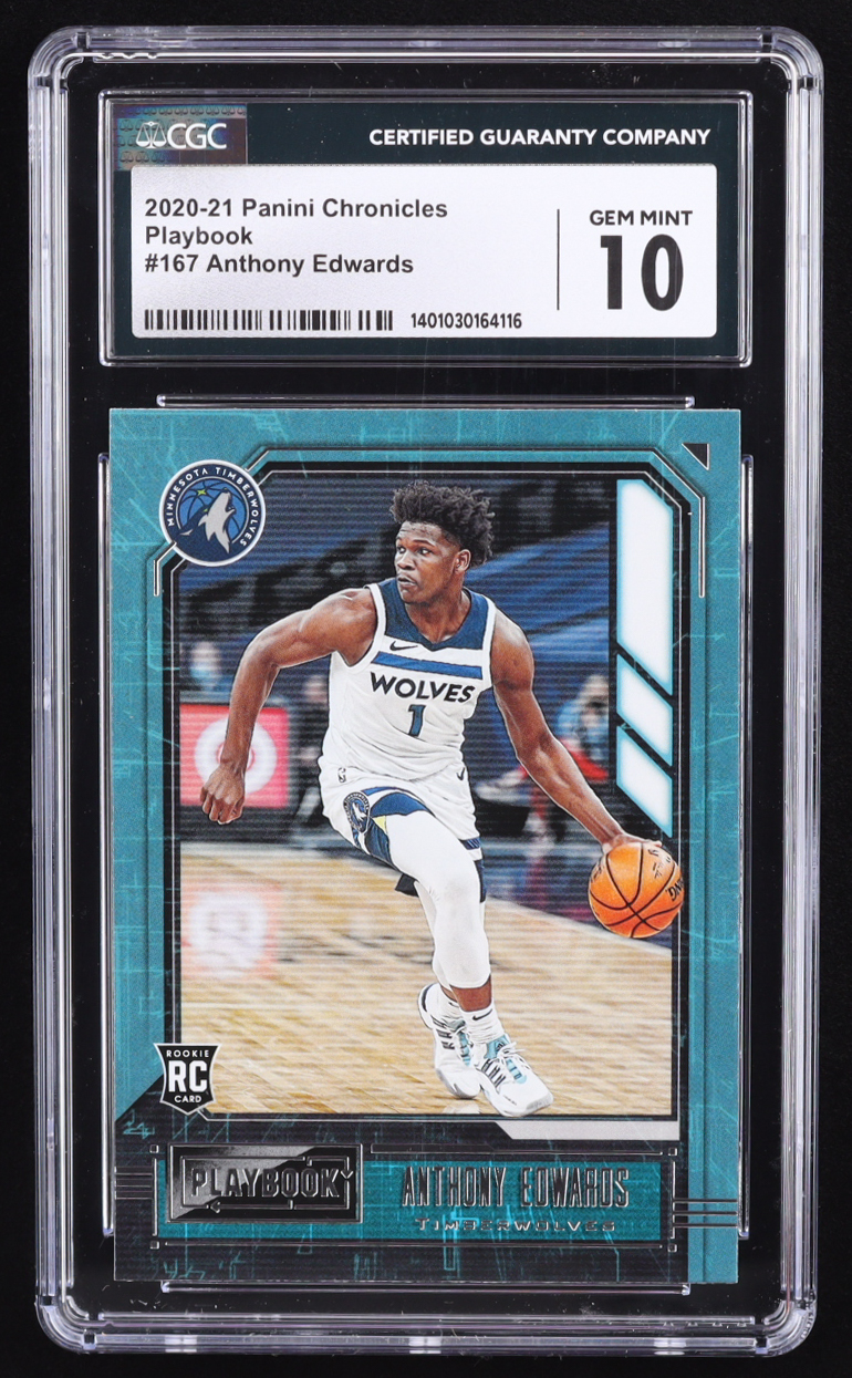 Anthony Edwards 2020-21 Panini Chronicles #167 RC / Playbook (CGC 10) at PristineAuction.com Anthony Edwards 2020-21 Panini Chronicles #167 RC / Playbook (CGC 10) at PristineAuction.com