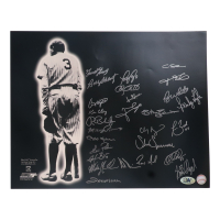 Babe Ruth Tribute 16x20 Photo Signed by (27) with Mickey Rivers, Bobby Shantz, Ken Clay, Ron Blomberg (MAB Hologram) at PristineAuction.com
