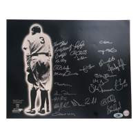 Babe Ruth Tribute 16x20 Photo Signed by (27) with Mickey Rivers, Bobby Shantz, Ken Clay, Ron Blomberg (MAB Hologram) at PristineAuction.com