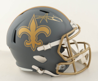 Alvin Kamara Signed Saints Full-Size Slate Alternate Speed Helmet (Beckett) at PristineAuction.com