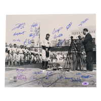 New York Yankees Greats 16x20  Photo Signed by (26) with Mickey Rivers, Bobby Shantz, Ken Clay, Ron Blomberg (MAB Hologram) at PristineAuction.com