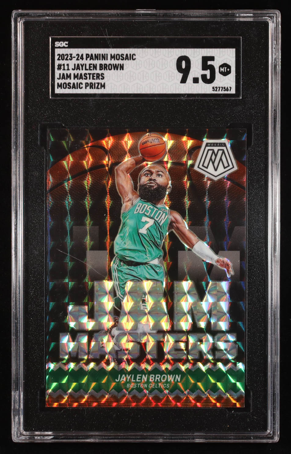 Jaylen Brown 2023-24 Panini Mosaic Jam Masters Mosaic #11 (SGC 9.5) at PristineAuction.com Jaylen Brown 2023-24 Panini Mosaic Jam Masters Mosaic #11 (SGC 9.5) at PristineAuction.com