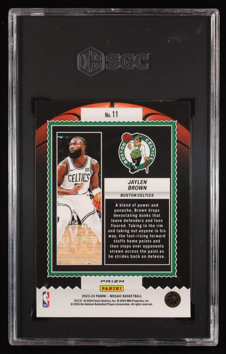 Jaylen Brown 2023-24 Panini Mosaic Jam Masters Mosaic #11 (SGC 9.5) at PristineAuction.com Jaylen Brown 2023-24 Panini Mosaic Jam Masters Mosaic #11 (SGC 9.5) at PristineAuction.com
