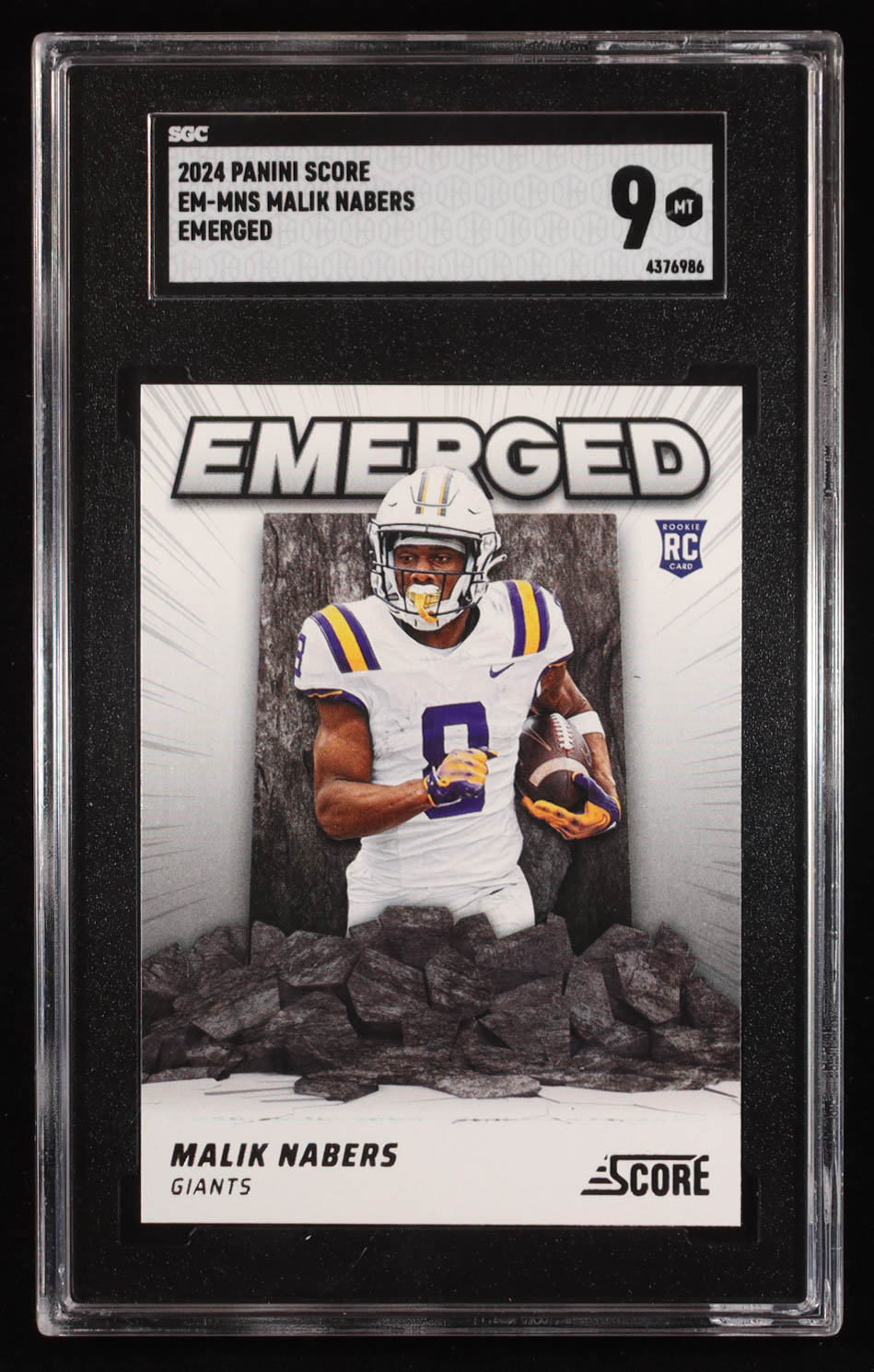 Malik Nabers 2024 Score Emerged #13 RC (SGC 9) at PristineAuction.com Malik Nabers 2024 Score Emerged #13 RC (SGC 9) at PristineAuction.com