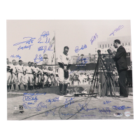 New York Yankees Greats 16x20  Photo Signed by (26) with Mickey Rivers, Bobby Shantz, Ken Clay, Ron Blomberg (MAB Hologram) at PristineAuction.com