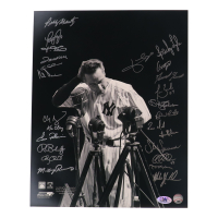 New York Yankees Greats 16x20  Photo Signed by (25) with Mickey Rivers, Bobby Shantz, Ken Clay, Ron Blomberg (MAB Hologram) at PristineAuction.com