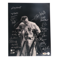 New York Yankees Greats 16x20  Photo Signed by (25) with Mickey Rivers, Bobby Shantz, Ken Clay, Ron Blomberg (MAB Hologram) at PristineAuction.com