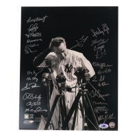 New York Yankees Greats 16x20  Photo Signed by (25) with Mickey Rivers, Bobby Shantz, Ken Clay, Ron Blomberg (MAB Hologram) at PristineAuction.com
