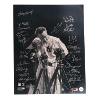 New York Yankees Greats 16x20  Photo Signed by (25) with Mickey Rivers, Bobby Shantz, Ken Clay, Ron Blomberg (MAB Hologram) at PristineAuction.com