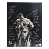 New York Yankees Greats 16x20  Photo Signed by (25) with Mickey Rivers, Bobby Shantz, Ken Clay, Ron Blomberg (MAB Hologram) at PristineAuction.com