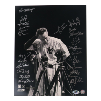 New York Yankees Greats 16x20  Photo Signed by (25) with Mickey Rivers, Bobby Shantz, Ken Clay, Ron Blomberg (MAB Hologram) at PristineAuction.com