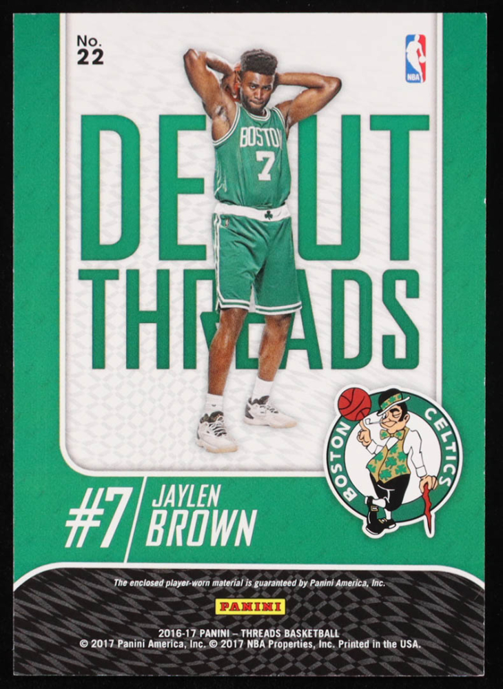 Jaylen Brown 2016-17 Panini Threads Debut Threads #22 RC