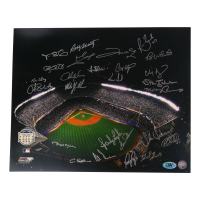 New York Yankees Greats 16x20  Photo Signed by (26) with Mickey Rivers, Bobby Shantz, Ken Clay, Ron Blomberg (MAB Hologram) at PristineAuction.com