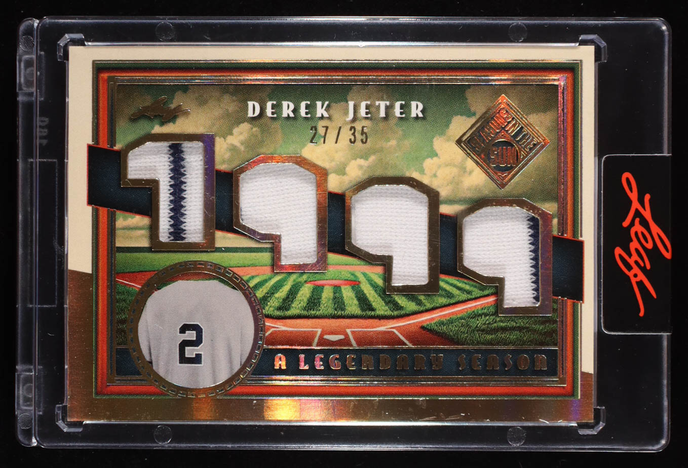 Derek Jeter 2025 Leaf Season In The Sun A Legendary Season Gold #ALS-4 #27/35 at PristineAuction.com Derek Jeter 2025 Leaf Season In The Sun A Legendary Season Gold #ALS-4 #27/35 at PristineAuction.com