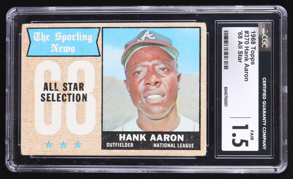 Hank Aaron 1968 Topps #370 AS (CGC 1.5) at PristineAuction.com Hank Aaron 1968 Topps #370 AS (CGC 1.5) at PristineAuction.com