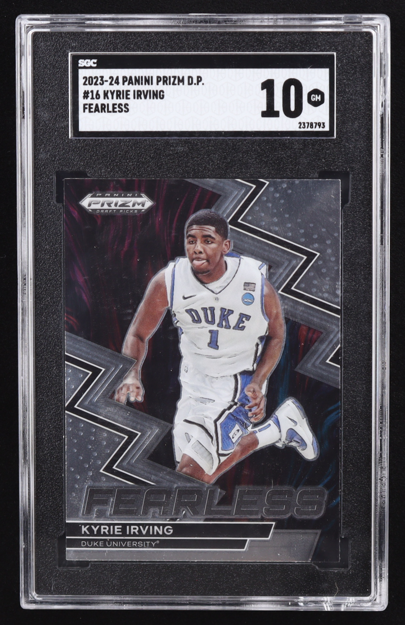 Kyrie Irving 2023-24 Panini Prizm Draft Picks Fearless #16 (SGC 10) at PristineAuction.com Kyrie Irving 2023-24 Panini Prizm Draft Picks Fearless #16 (SGC 10) at PristineAuction.com