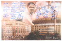 Yankees Greats 16" x 24" Photo Signed by (47) with Mike Buddie, Danny Cater, Luis Sojo, Eric Soderholm, Lee Gutterman (MAB) at PristineAuction.com