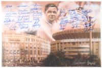 Yankees Greats 16" x 24" Photo Signed by (47) with Mike Buddie, Danny Cater, Luis Sojo, Eric Soderholm, Lee Gutterman (MAB) at PristineAuction.com