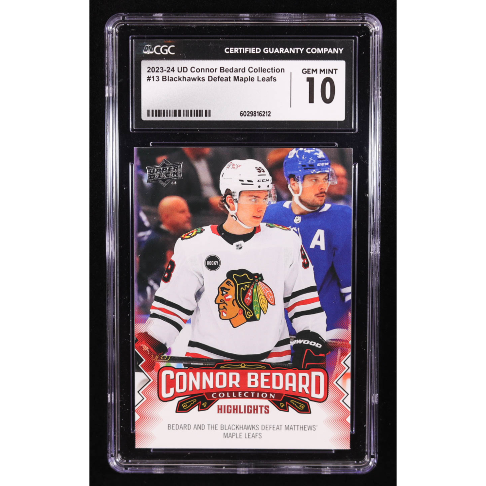 Connor Bedard 2023-24 Upper Deck Connor Bedard Collection #13 RC (CGC 10) at PristineAuction.com