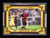 Julian Alvarez Signed 2023 Leaf Art of Sport Diptych Black Book Autograph #D-JA1 #2/2 at PristineAuction.com