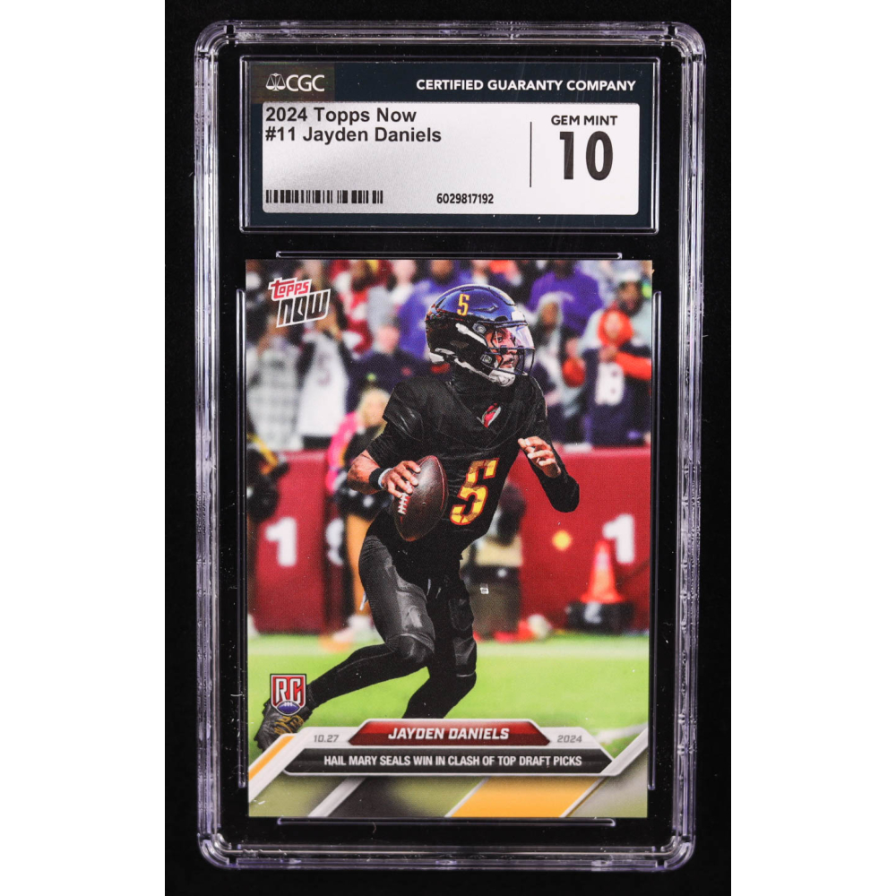 Jayden Daniels 2024 Topps Now #11 RC (CGC 10) at PristineAuction.com