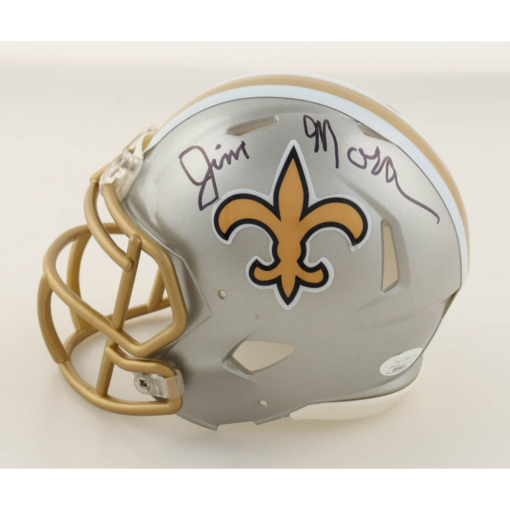 Jim Mora Signed Saints Flash Alternate Speed Mini Helmet (JSA) at PristineAuction.com