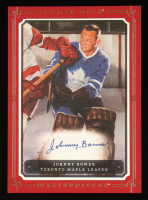 Johnny Bower 2008-09 UD Masterpieces 5x7 Autographs #XLAJB at PristineAuction.com