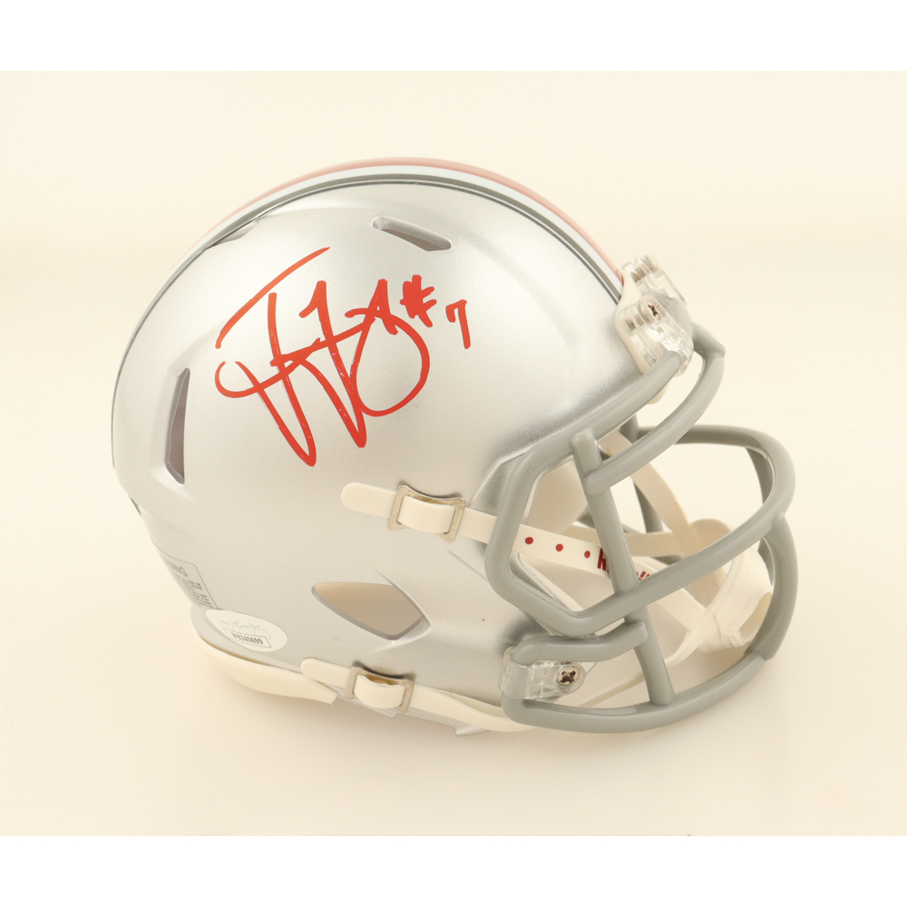 Ted Ginn Jr. Signed Ohio State Buckeys Speed Mini Helmet (JSA) at PristineAuction.com