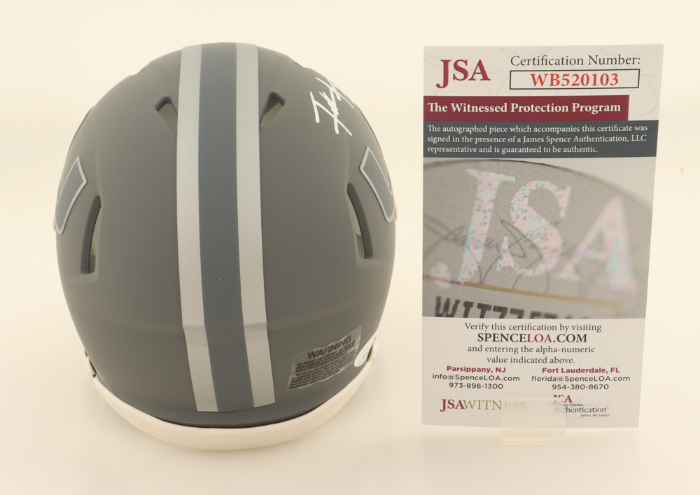 Frank Gore Signed Miami Hurricanes Slate Alternate Speed Mini Helmet (JSA) at PristineAuction.com Frank Gore Signed Miami Hurricanes Slate Alternate Speed Mini Helmet (JSA) at PristineAuction.com