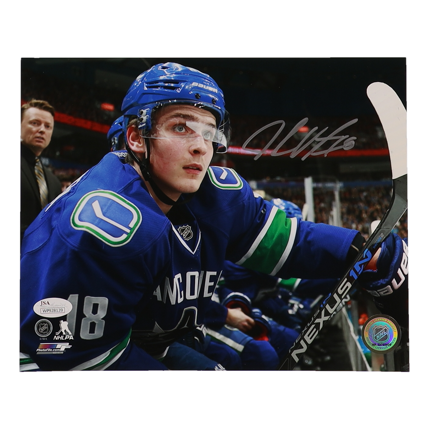 Jake Virtanen Signed Canucks 8x10 Photo (JSA) at PristineAuction.com Jake Virtanen Signed Canucks 8x10 Photo (JSA) at PristineAuction.com