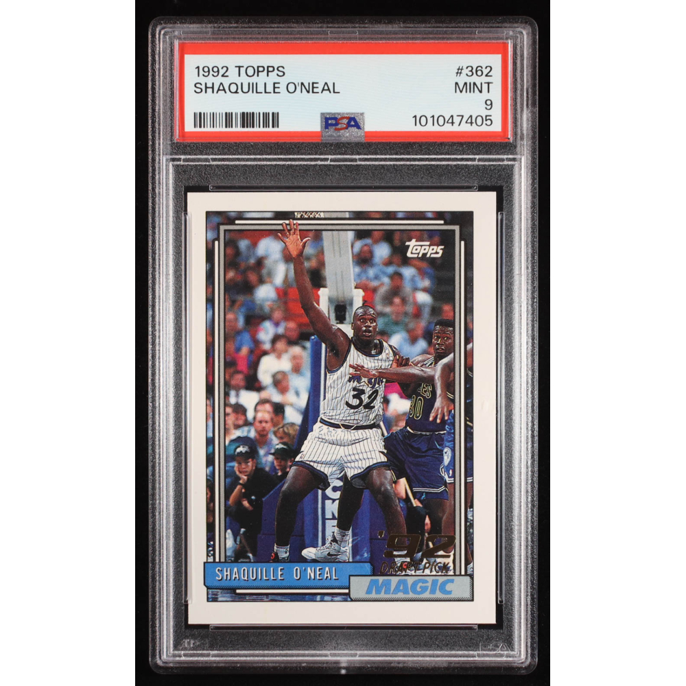 Shaquille O'Neal 1992-93 Topps #362 RC (PSA 9) at PristineAuction.com