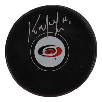 Kirk McLean Signed Hurricanes Logo Hockey Puck (Premium) at PristineAuction.com