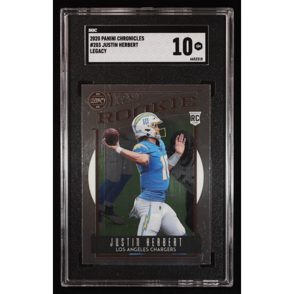Justin Herbert 2020 Panini Legacy #203 RC / CHRONICLES (SGC 10) at PristineAuction.com